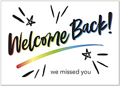Select a verse or write your own. Rainbow Welcome Back D2287D-Y